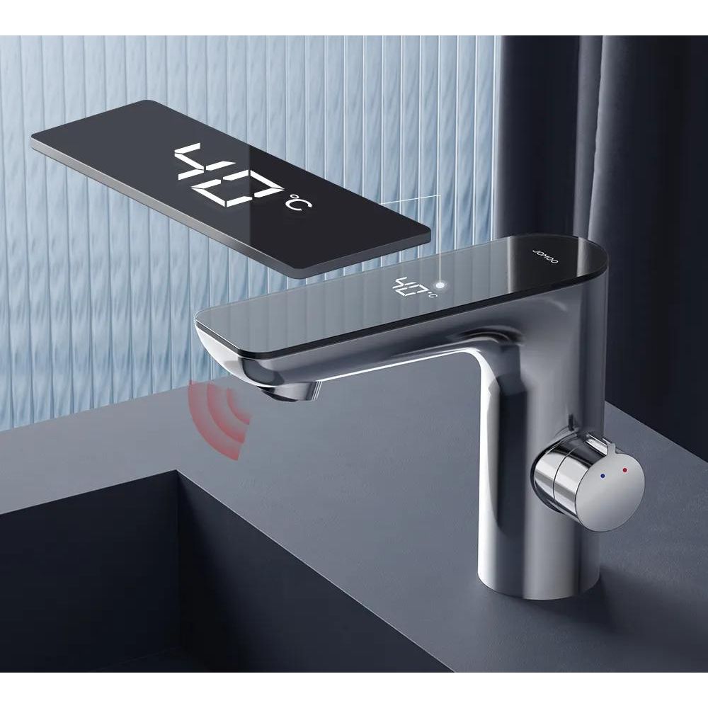 Dual Sensor Touchless with Digital Display Faucet