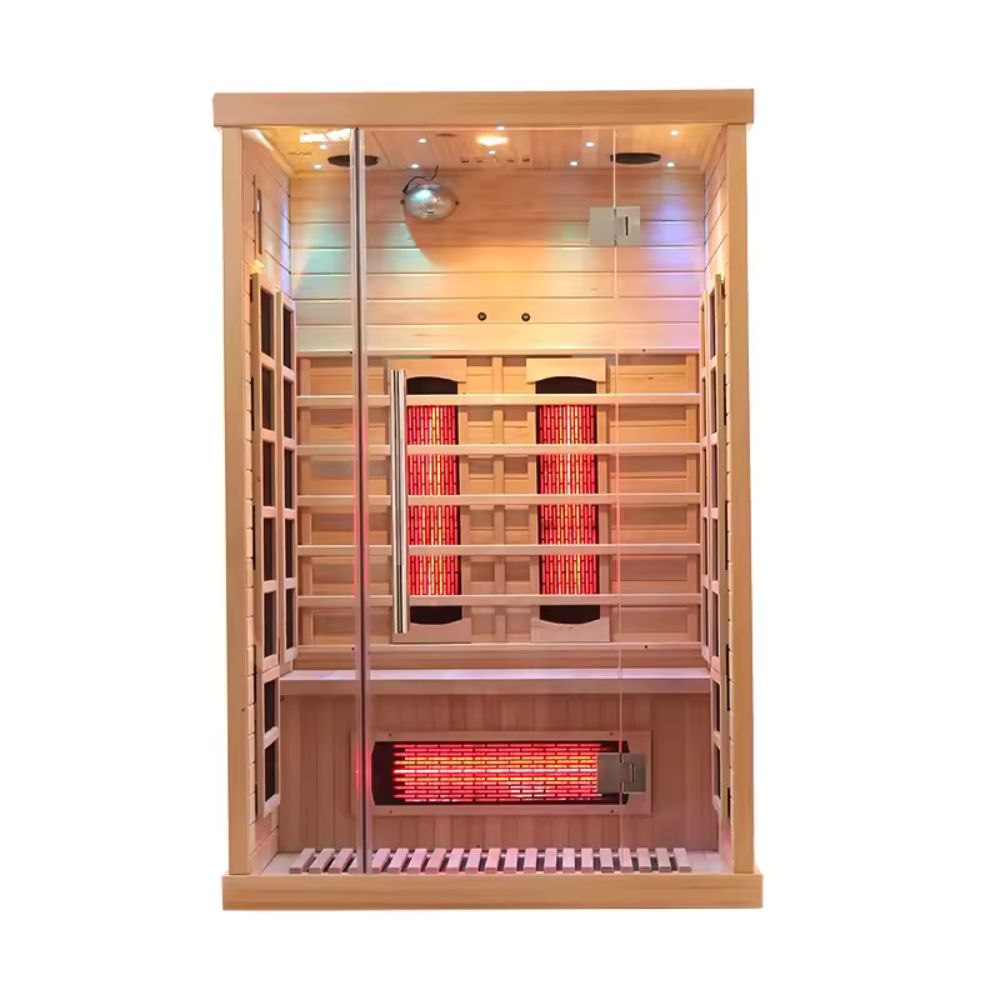 Wooden Hemlock 2-Person Infrared Sauna